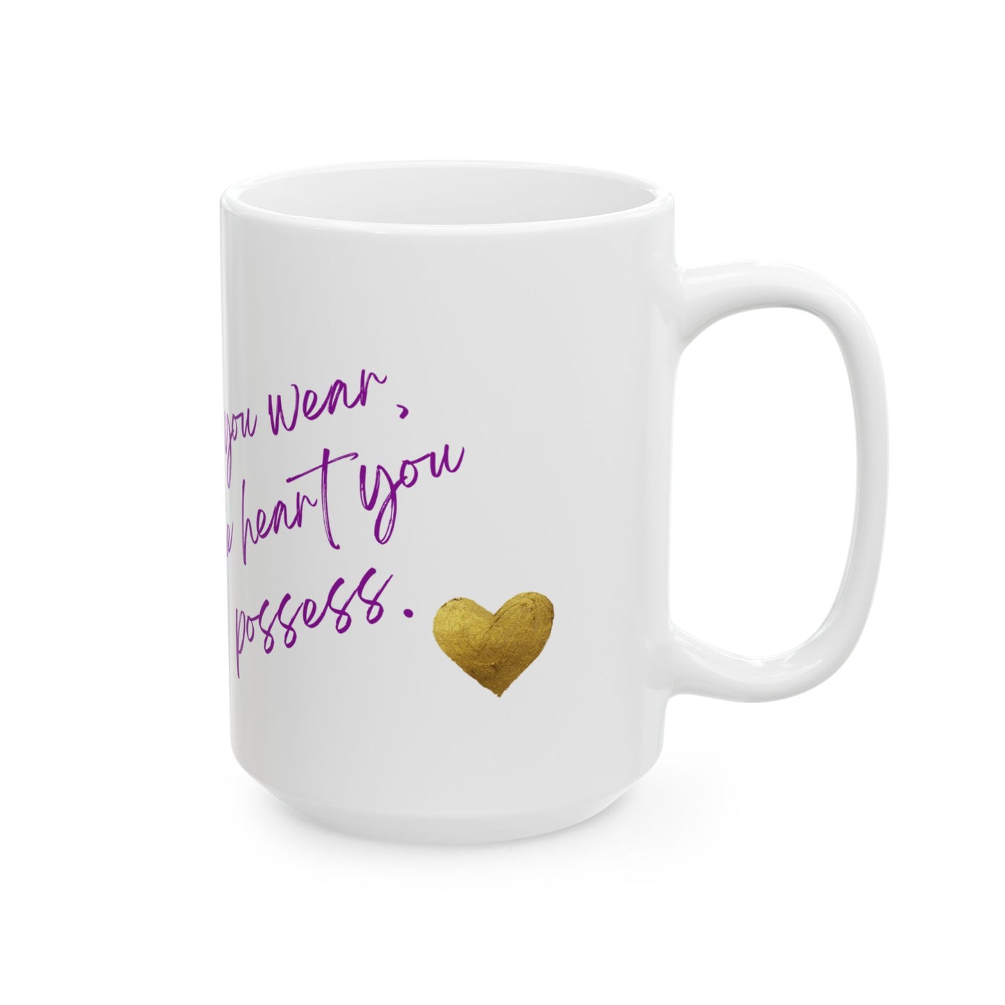 Heart of Royalty Ceramic Mug (Purple), (11oz, 15oz)