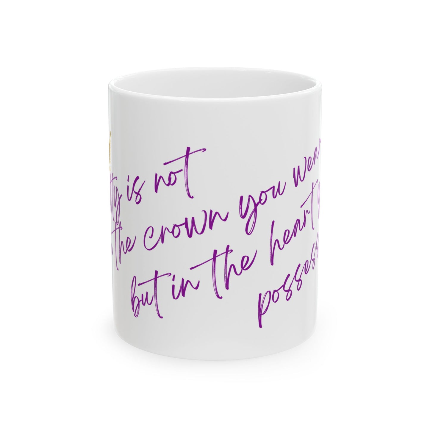 Heart of Royalty Ceramic Mug (Purple), (11oz, 15oz)