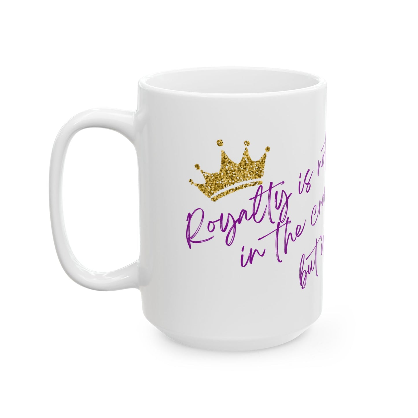 Heart of Royalty Ceramic Mug (Purple), (11oz, 15oz)