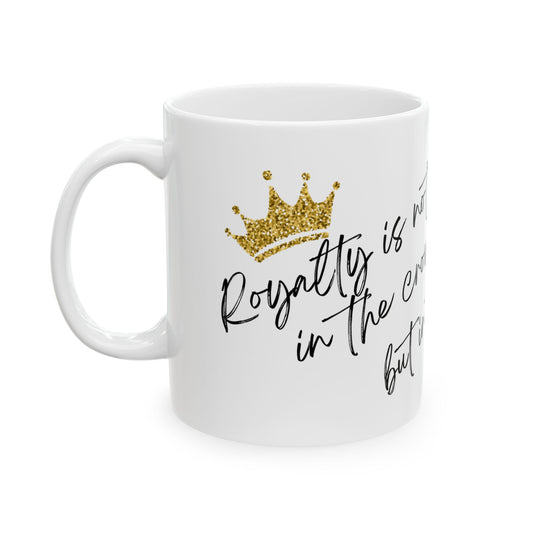 Heart of Royalty Ceramic Mug (Black), (11oz, 15oz)