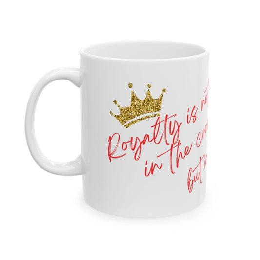 Heart of Royalty Ceramic Mug (Red), (11oz, 15oz)