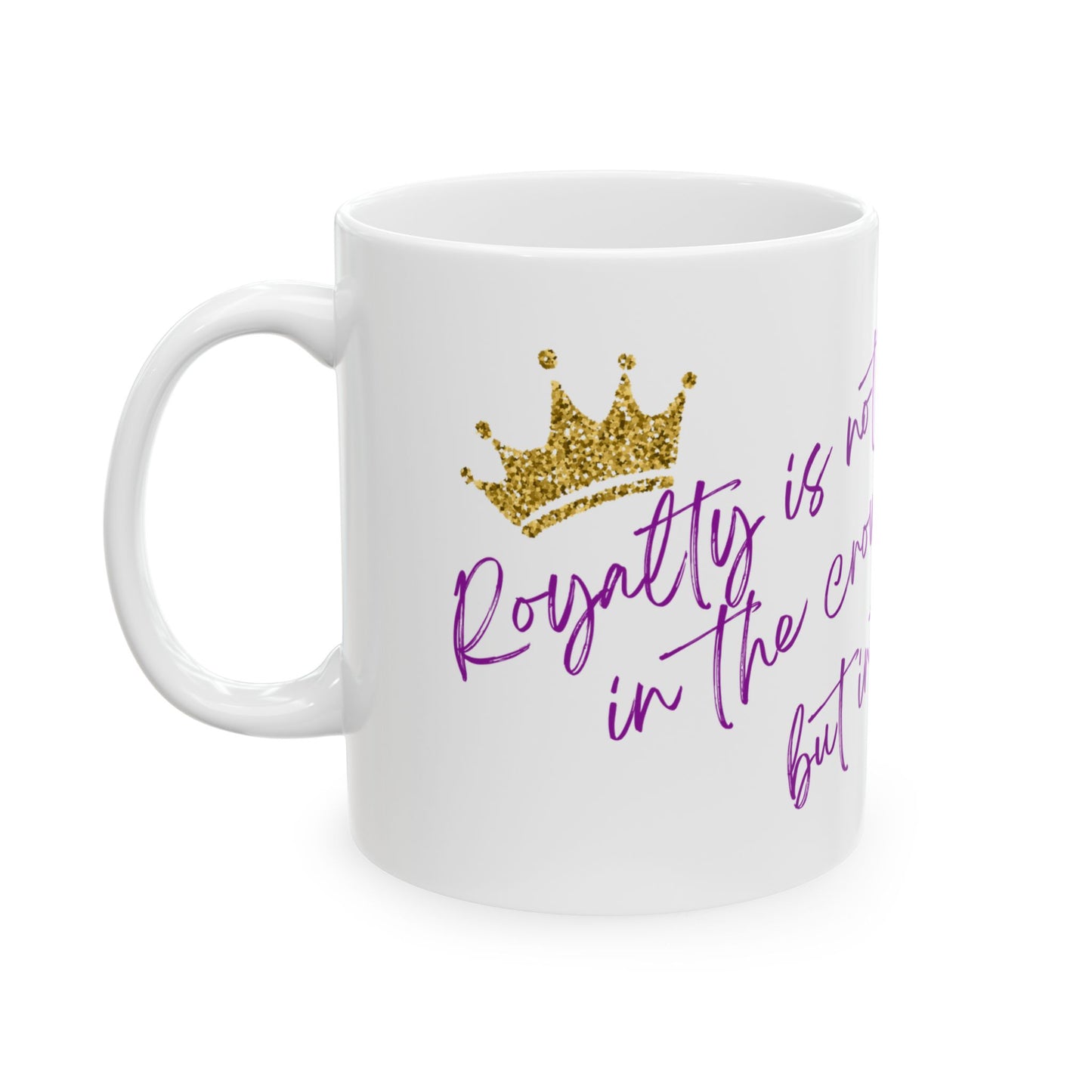 Heart of Royalty Ceramic Mug (Purple), (11oz, 15oz)