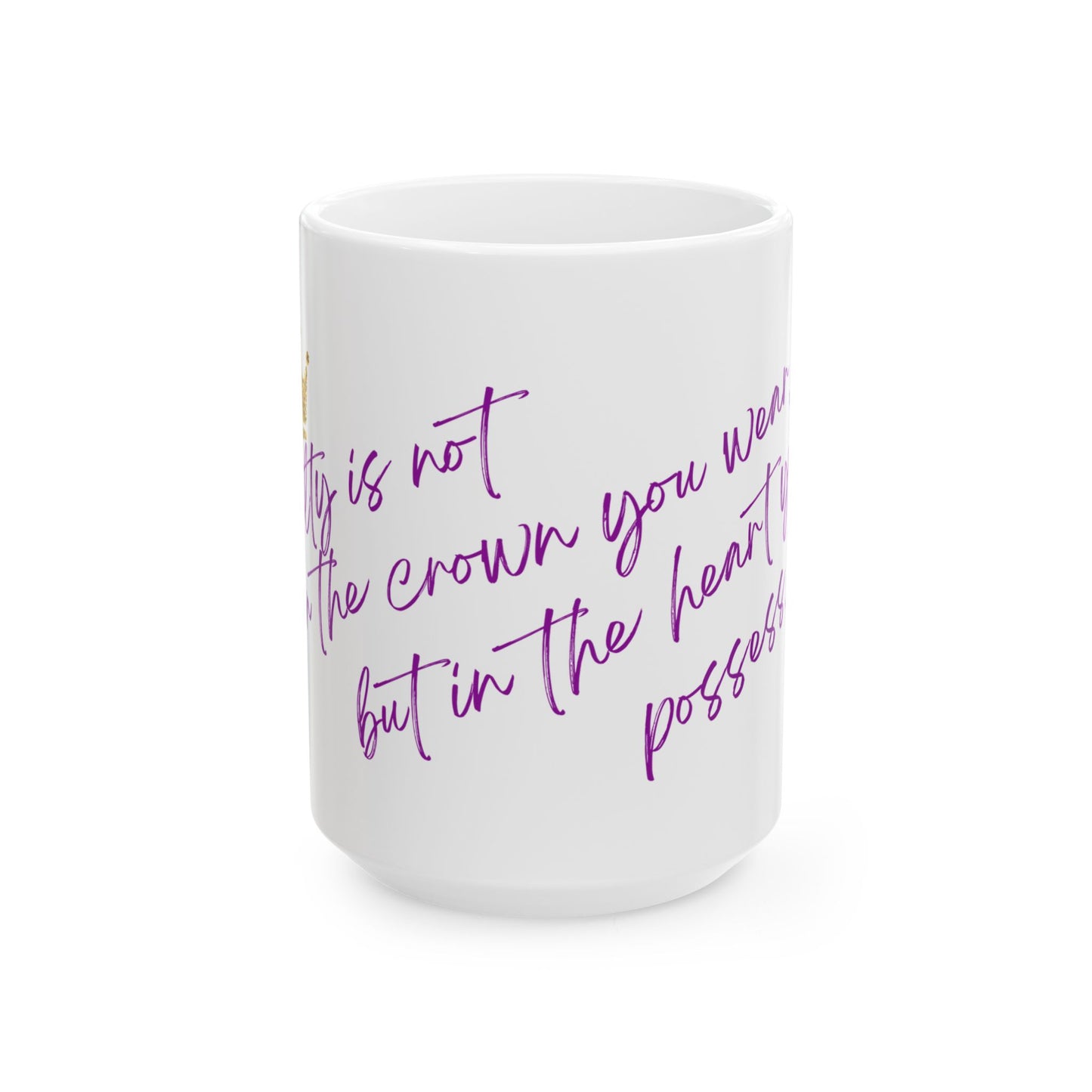 Heart of Royalty Ceramic Mug (Purple), (11oz, 15oz)